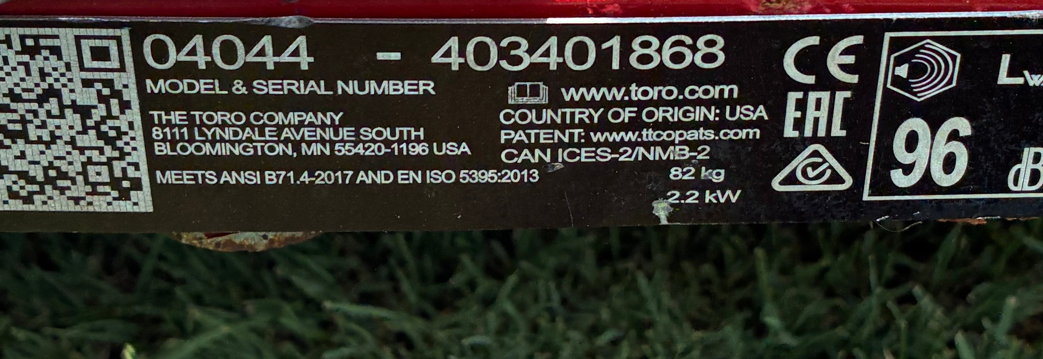2018 Toro Toro Greensmaster 2120